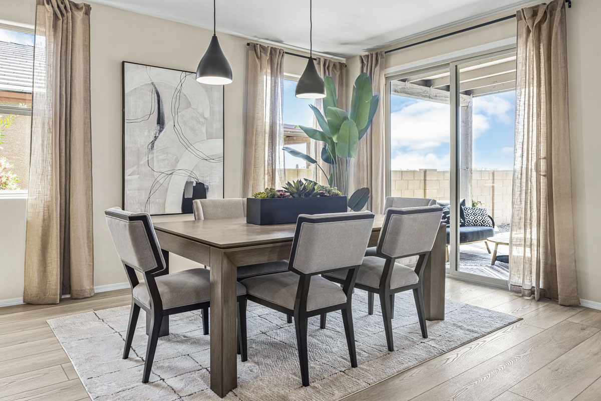 Spacious dining room