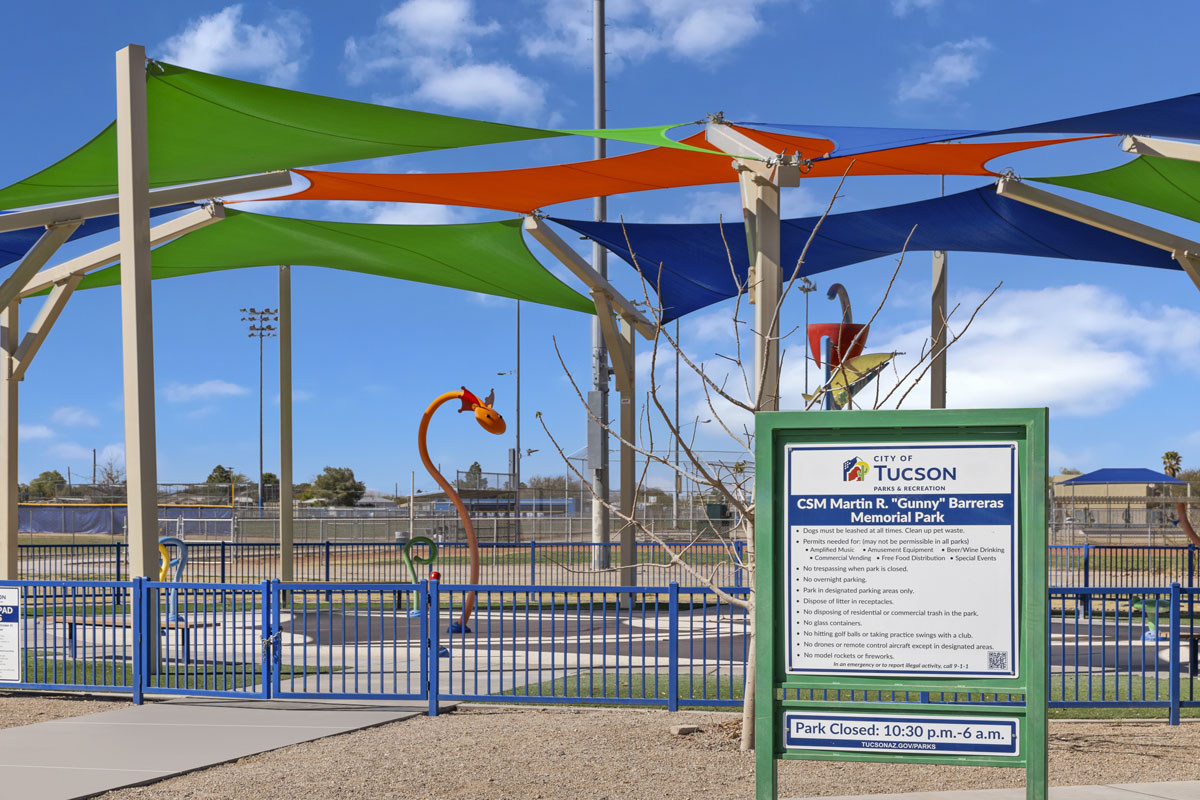 Less than a mile to Barreras Memorial Park