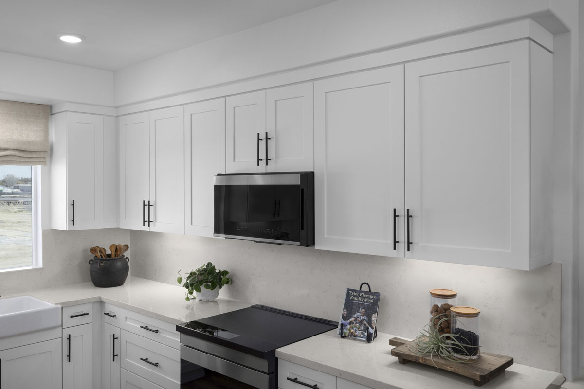 Shaker-style kitchen cabinets
