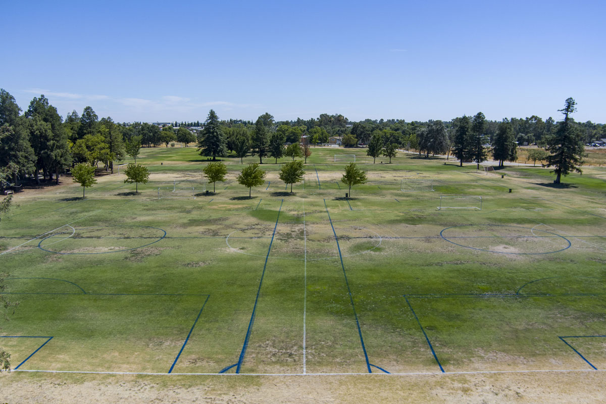 Sports fields at Cherry Island Sports Park
