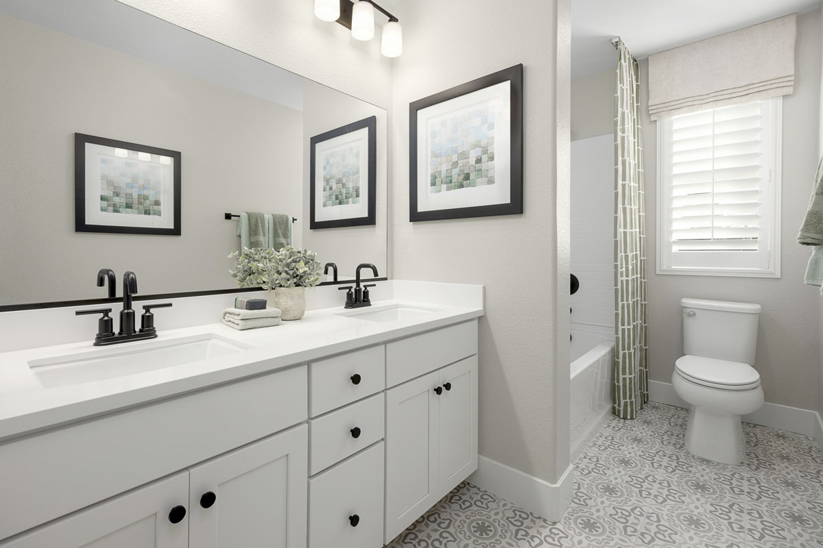 Dual-sink vanity at bath 2
