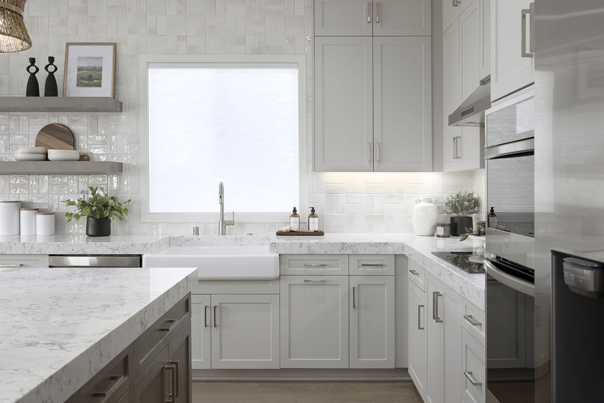 Optional custom tile kitchen backsplash 