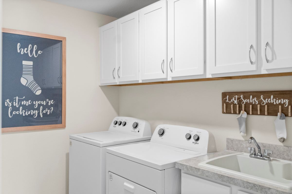 Upstairs laundry room