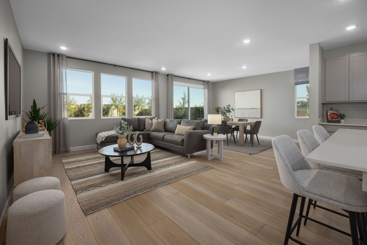 KB model home great room in North Las Vegas, NV