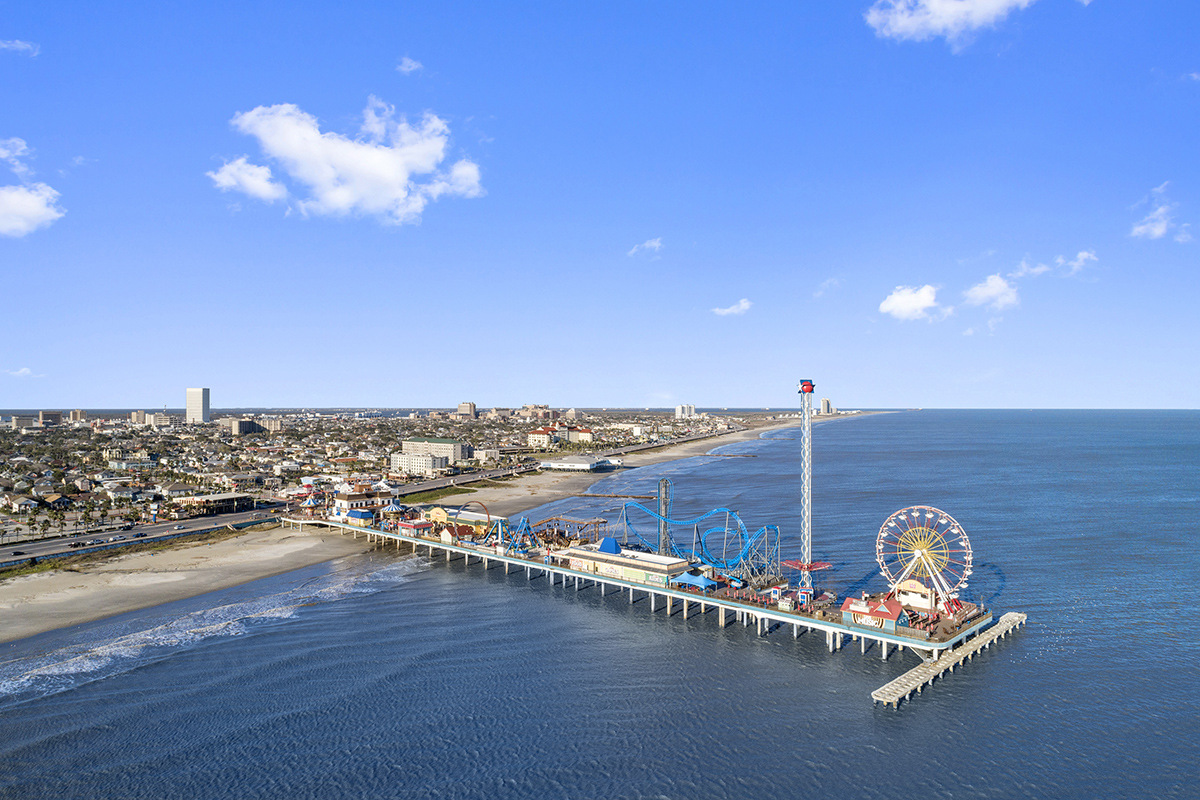 Quick drive to Galveston Island Historic Pleasure Pier 