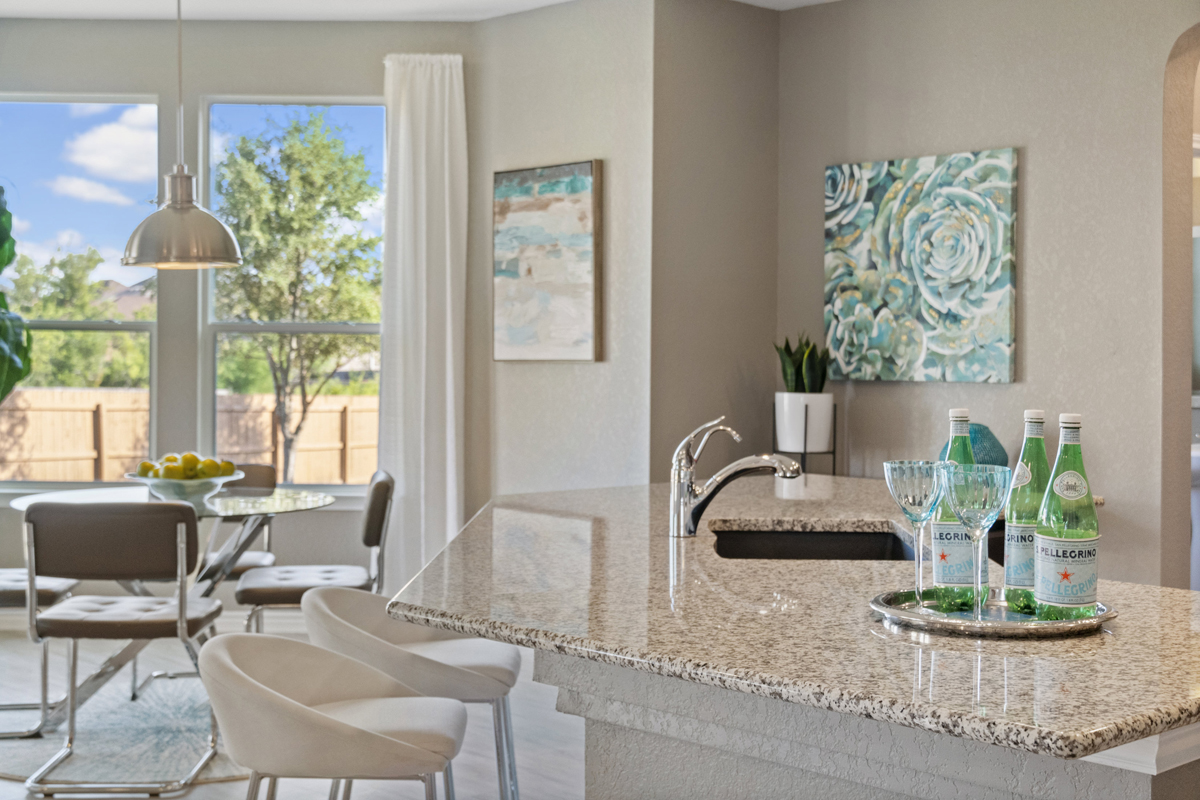 Granite breakfast bar countertop