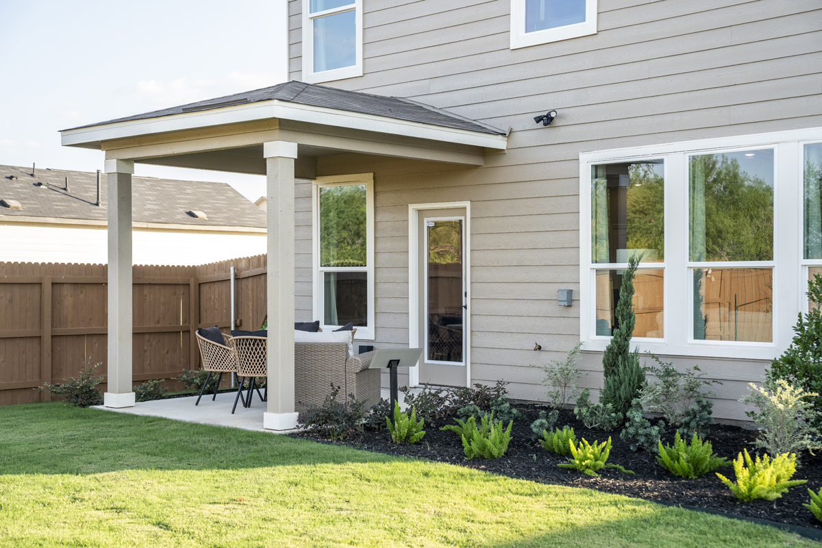 Covered back patio