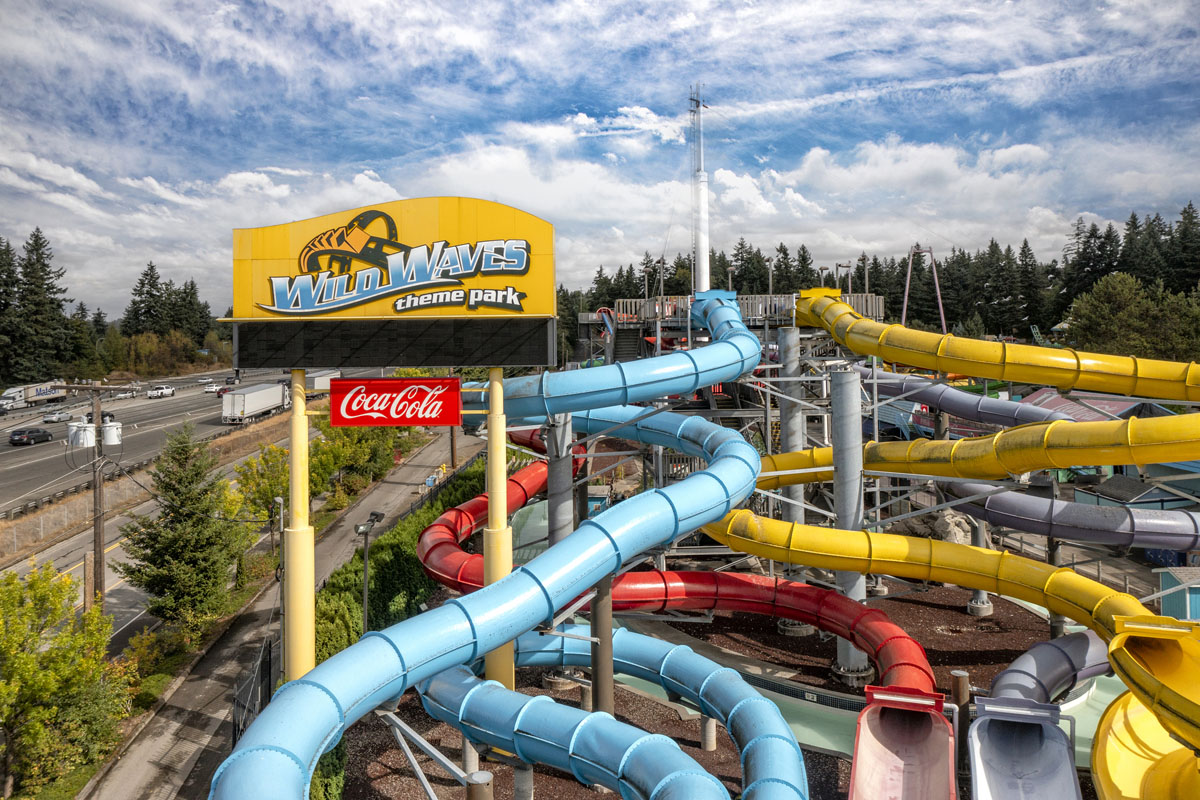 Just minutes from Wild Waves Theme & Water Park