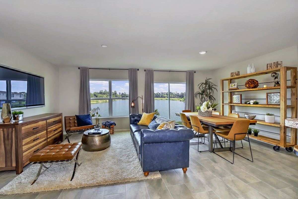 KB model home great room in Fort Myers, FL