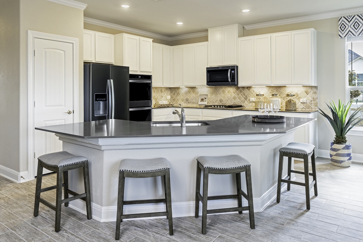 KB model home kitchen in Georgetown, TX