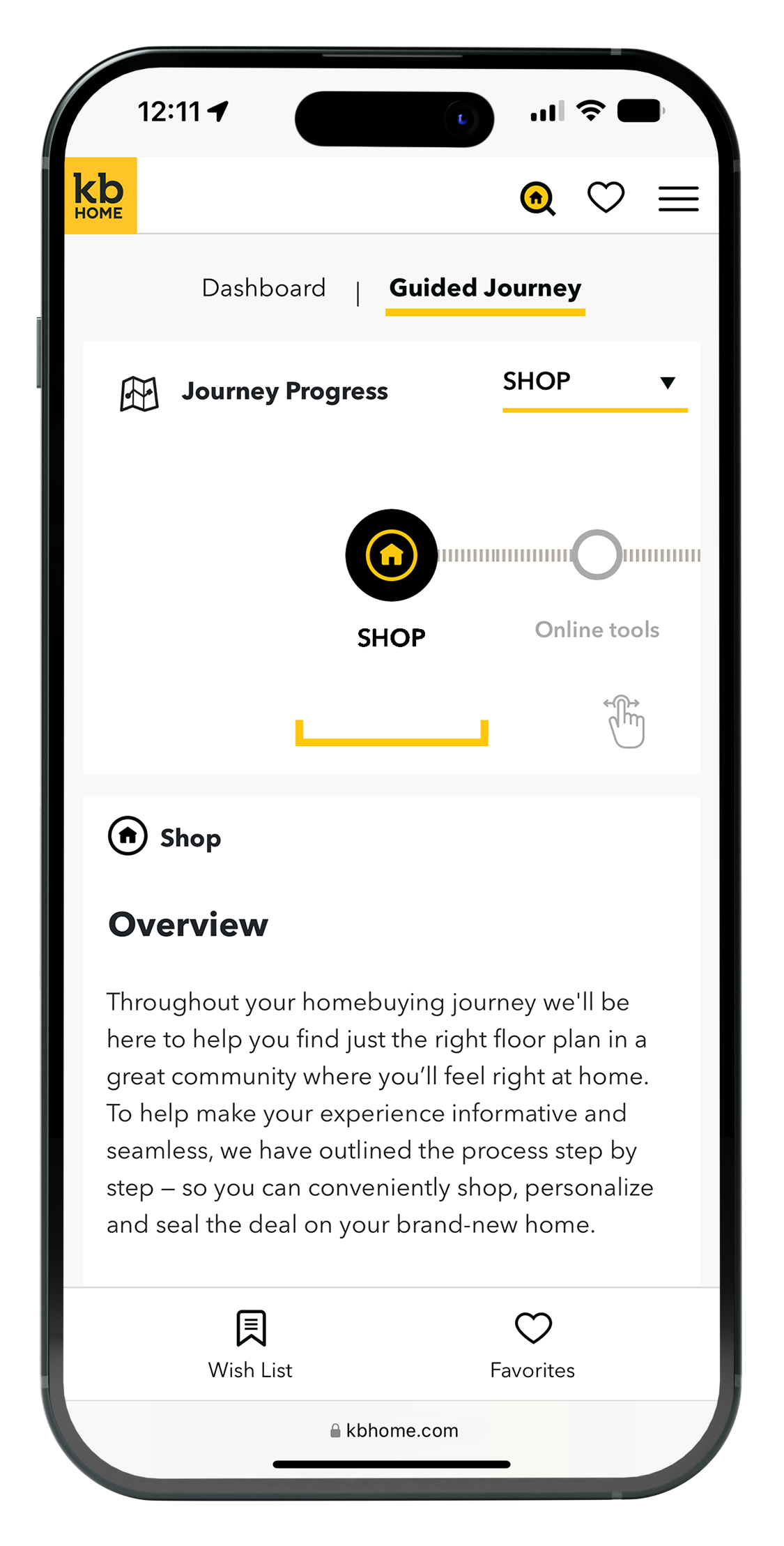mykb dashboard guided journey